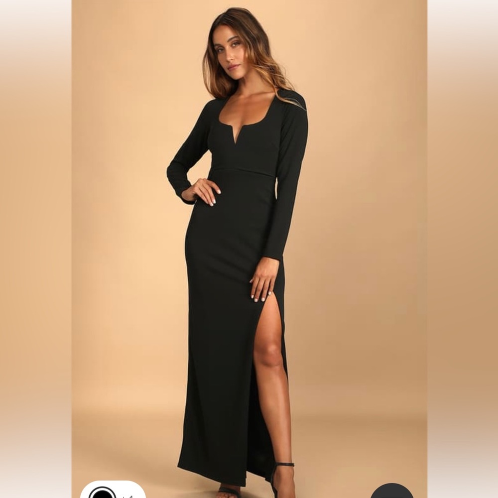 Womens XL, long black dress